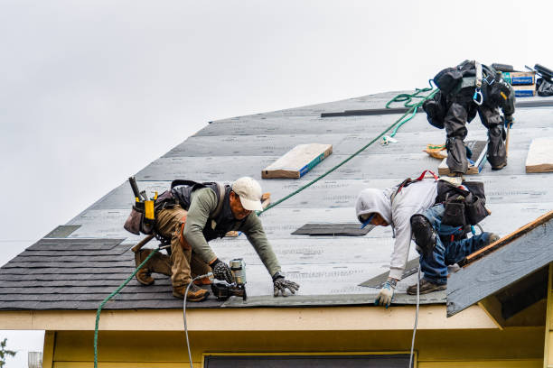 Professional Gutter Installation technician working in Cortez, FL